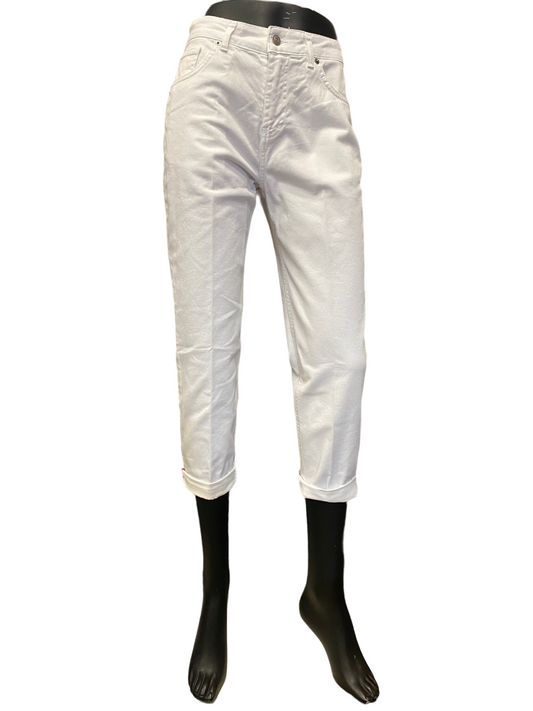 Griffai pantalone 5 tasche in bull da donna DGP3710 bianco