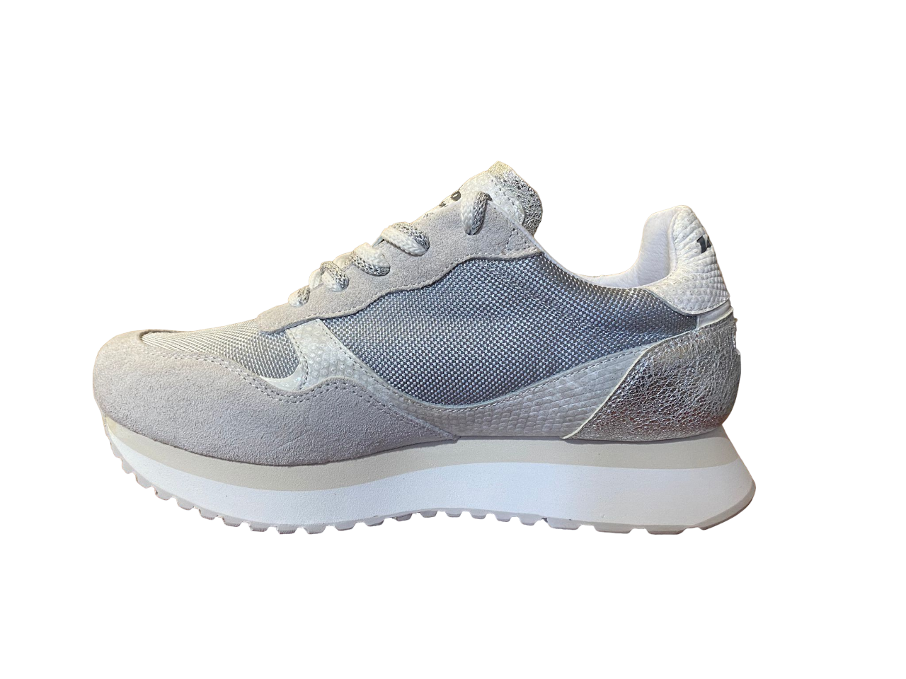 Lotto Leggenda Sneakers da donna Wedge II Shiny W 219595 AKR grigio fungo-argento