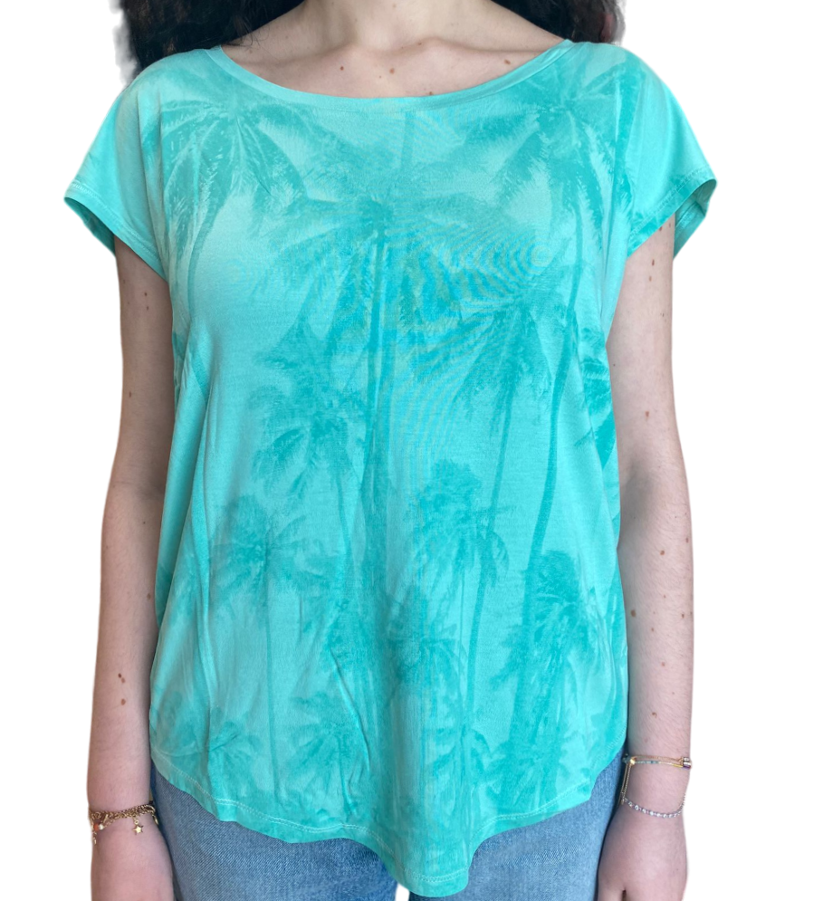 Lotto maglietta manica corta da donna Palm II 219474 1CZ beach verde