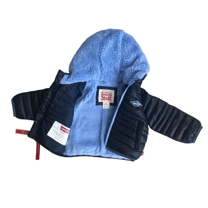 Levi's Kids Piumino con cappuccio da bambino foderato in sherpa 6EF434 8EF434-C8D blu