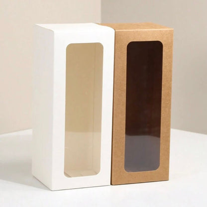 Set 5 Scatoline per Bomboniere 8cm x 8cm x 20cm con finestra trasparente