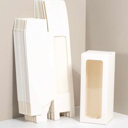 Set 5 Scatoline per Bomboniere 8cm x 8cm x 20cm con finestra trasparente