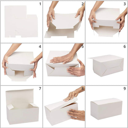 Set 5 Scatoline per Bomboniere Bianche 11,5cm x 11,5cm x 23cm