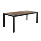 Carson 195 x 90 Table - Aluminum frame with wood-effect ceramic top