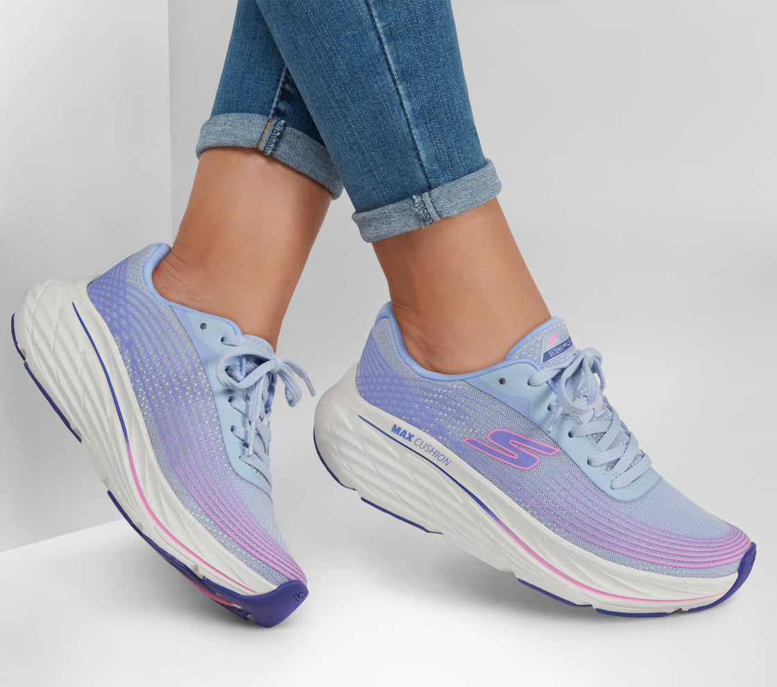 Skechers Max Cushioning Elite 3 Valares 129721-LBPK Scarpe Running Donna Celeste Rosa - Running