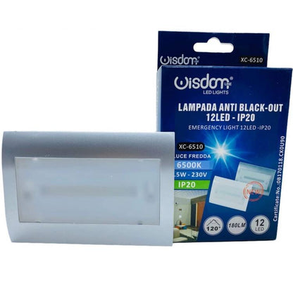 Wisdom Notleuchte LED Weiß 2,5W Unterputzmontage Dose 503 |Silber