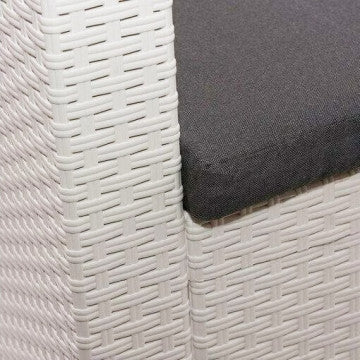 Salotto Nebraska con cuscini - struttura in wicker bianco, marrone, nero o tortora