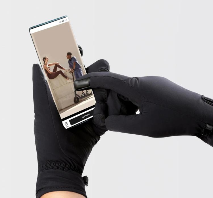 Xiaomi Electric Scooter Riding Gloves Guanti Moto Touchscreen Smartphone Nero XL