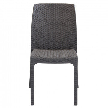 Sedia Virginia - Seduta in Wicker con Struttura in Plastica Stampata