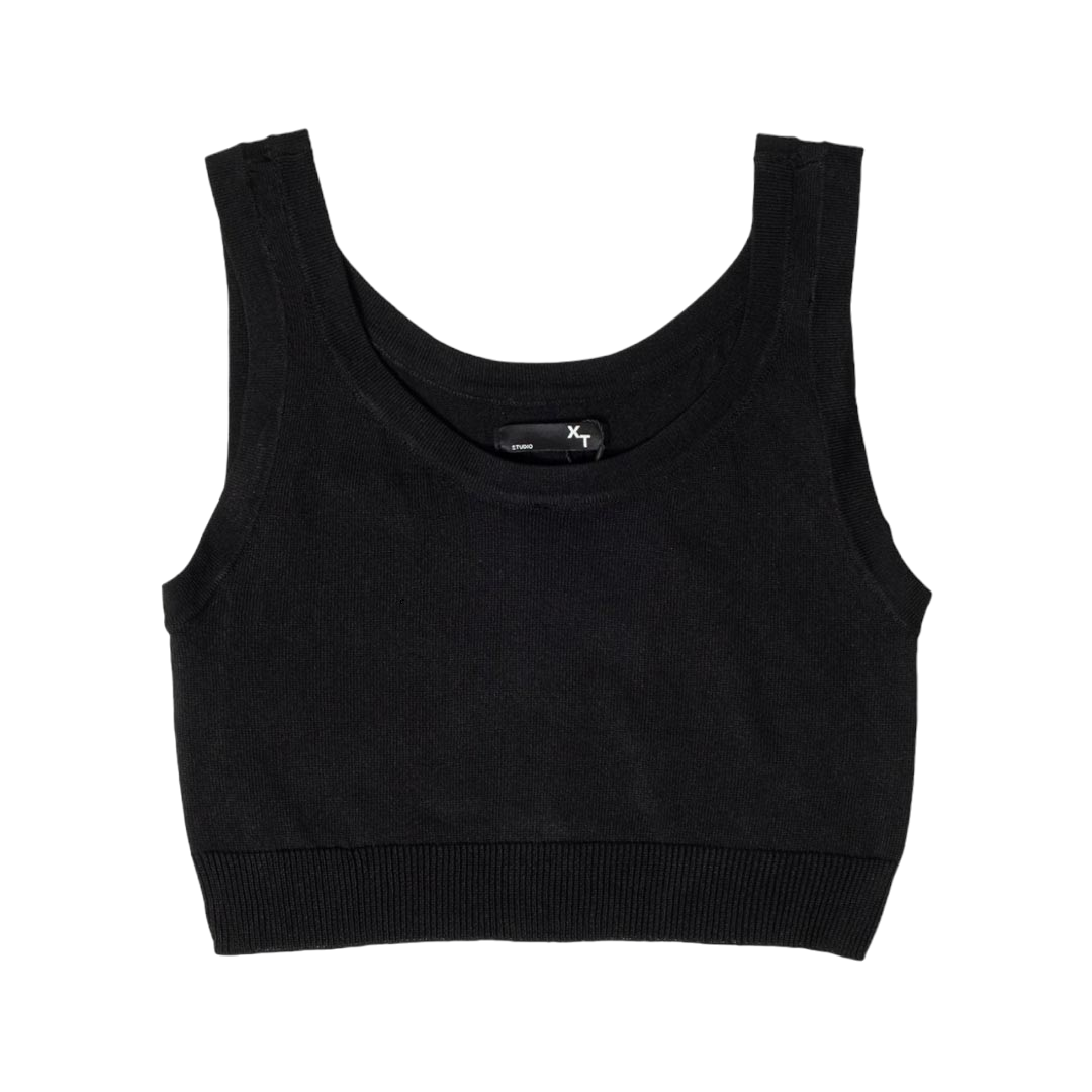 XT Studio canotta top da donna in cotone. Colore nero