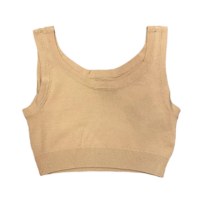 XT Studio canotta top da donna in cotone. Colore sabbia