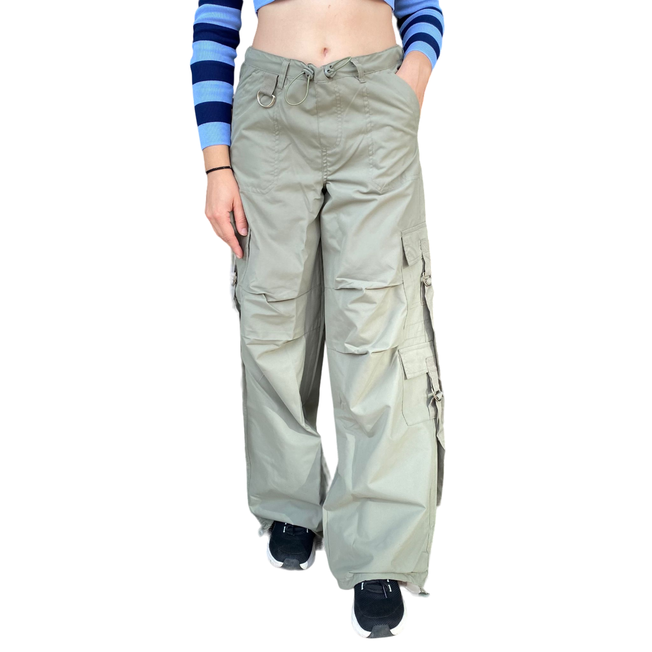 XT Studio pantalone da donna in microfibra largo con tasconi X124WVC012W68101-247 salvia