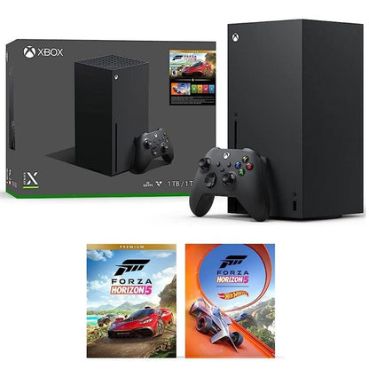 Microsoft Konsole Xbox Series X 1 TB Schwarz Bundle + Forza Horizon 5 + Hot Wheels