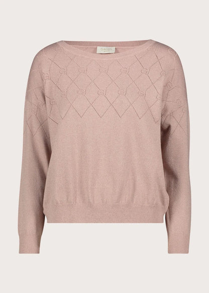Gaudì Maglia rosa da donna con scollo a barca 621BD53052 rosa