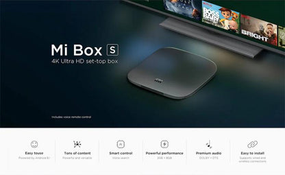 Xiaomi Mi TV Box S2 Gen. 4K 2+8GB UHD DAZN Netflix HD Wi-Fi 2GB RAM+ 8GB Schwarz