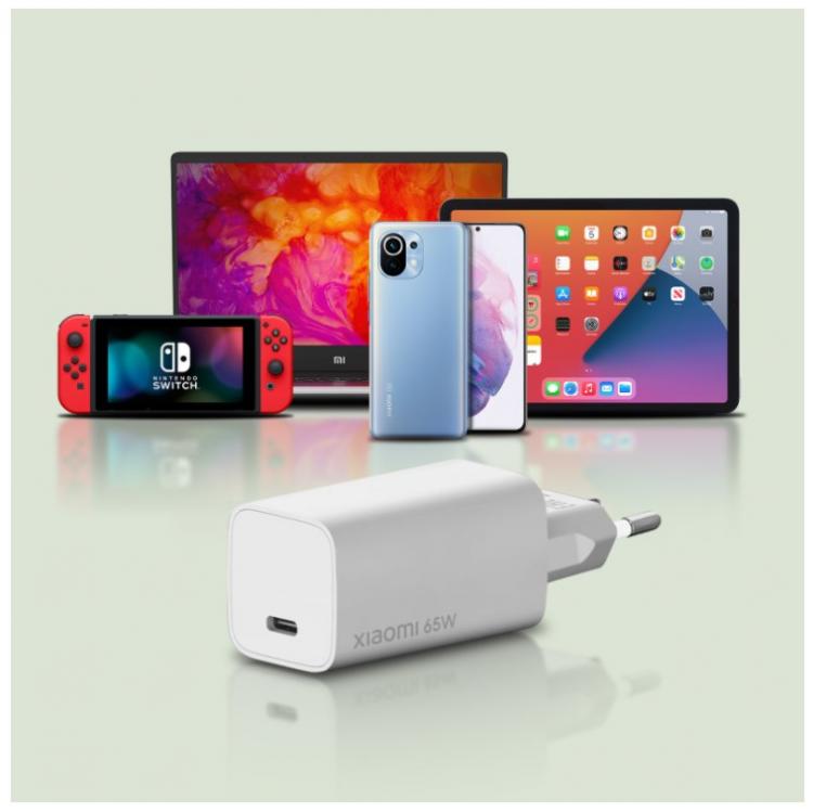 Xiaomi Mi Type-C Fast Charge 65W Gan Tech Ladegerät + USB-C Kabel