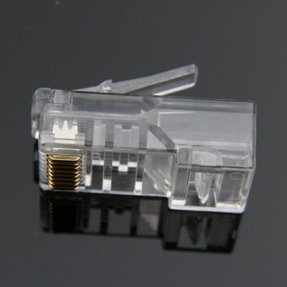 100 PEZZI CONNETTORE LAN CAT5 8 POLI ETHERNET PLUG LAN RJ45 NETWORK INTERNET