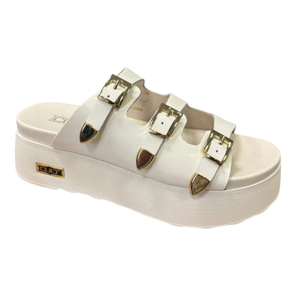 Cult Sandalo da donna con zeppa Janis 4739 CLW473901 off white