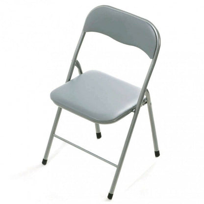Sedia Pieghevole Slim- Grigia Chiara Opaca - PVC e Acciaio