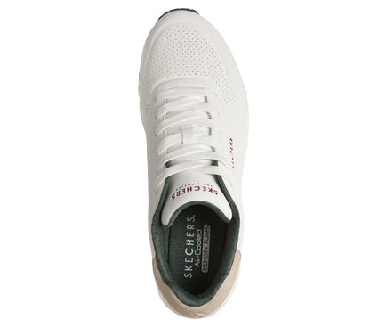 Skechers scarpa sneakers da uomo UNO - Suited On Air 183004/WGRN bianco-verde