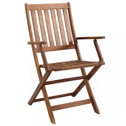 Poltrona con braccioli Diana in legno di acacia cm 55 x 57 x 91 h