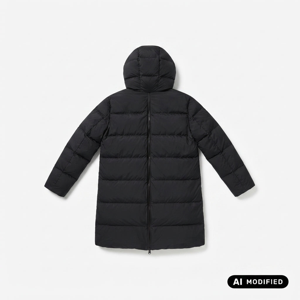 Bomboogie piumino lungo opaco con cappuccio da donna Geneva CW6630TTMST 90 nero