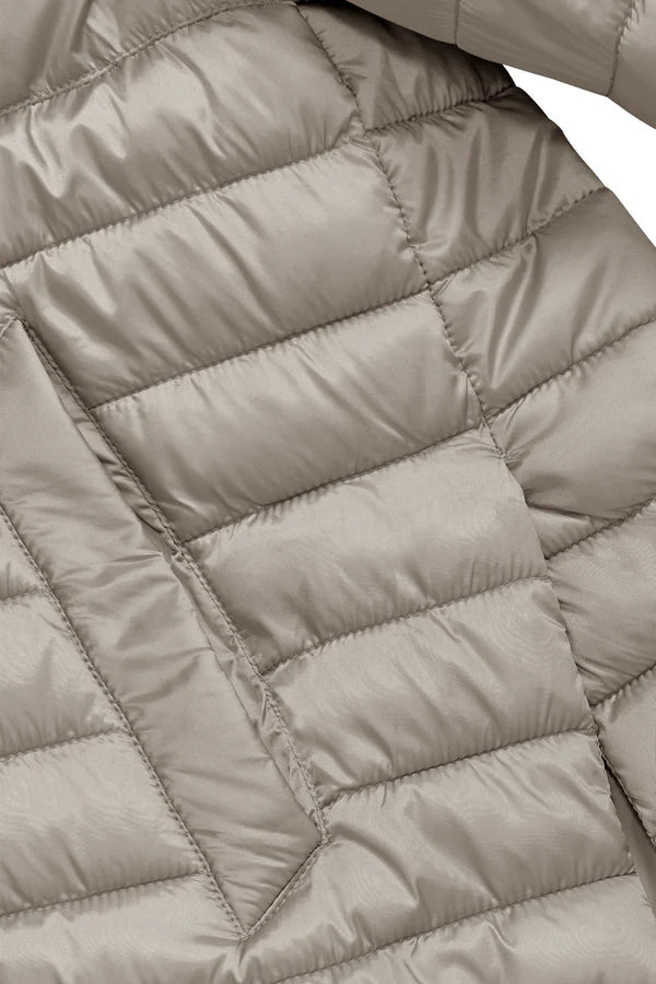 Bomboogie Piumino 100grammi da donna con cappuccio in nylon ciré GW9616TDLC6 503 crystal grey