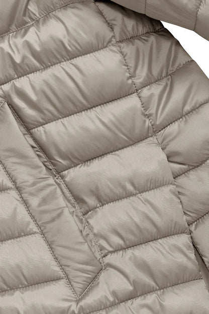 Bomboogie Piumino 100grammi da donna con cappuccio in nylon ciré GW9616TDLC6 503 crystal grey