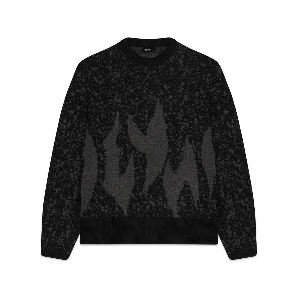 Dolly Noire maglia da uomo Acid Over Sweater SV1378-KJ-01 nera