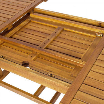 Tavolo ovale allungabile in legno Acacia massiccio 180/240x100 cm