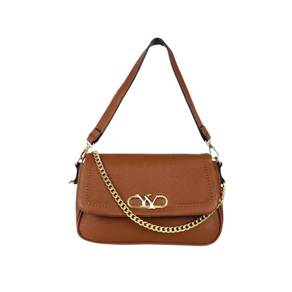 YY Coveri Borsa in Ecopelle Marrone con Tracolla Rimovibile