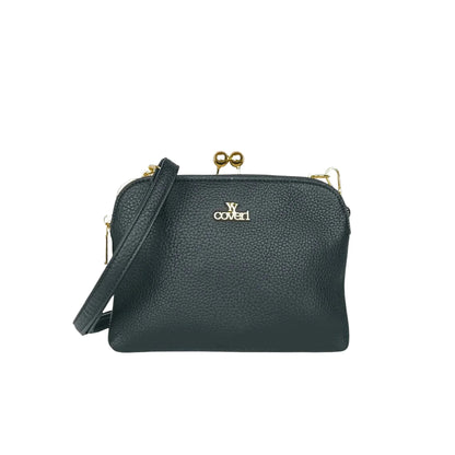 YY Coveri Faux Leather Crossbody Bag with Gold Logo