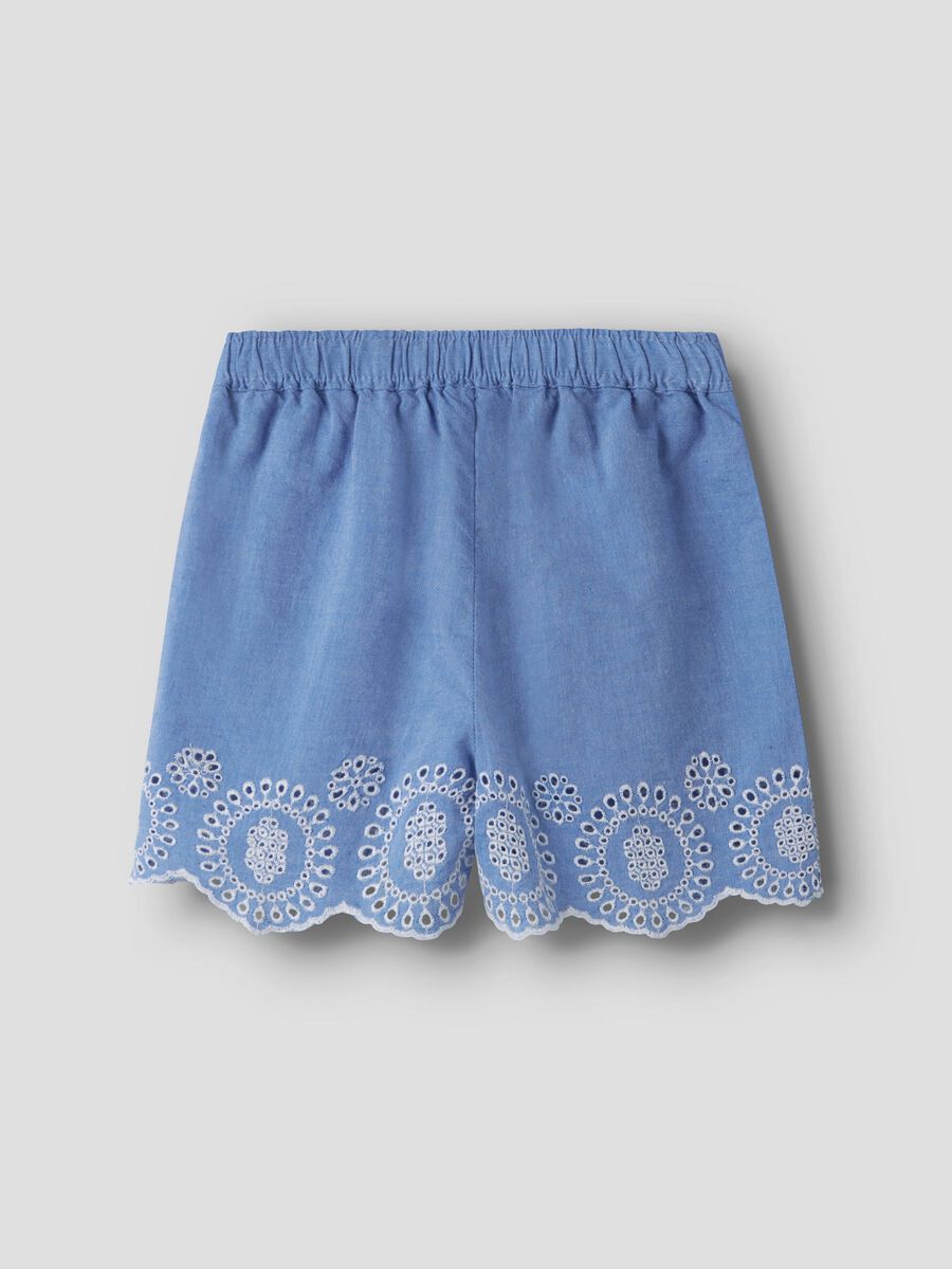 Name It Pantaloncino Bimba NMFFERMA 13254685 Purple Impression | Chambray Broderie