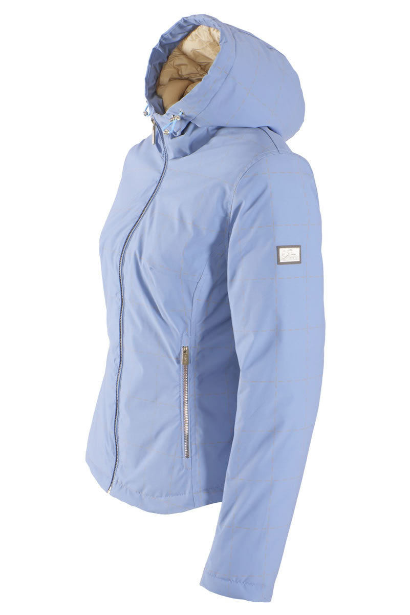 Yes Zee Giubbino da donna in softshell con cappuccio J028 Q400 0633 azzurro polvere