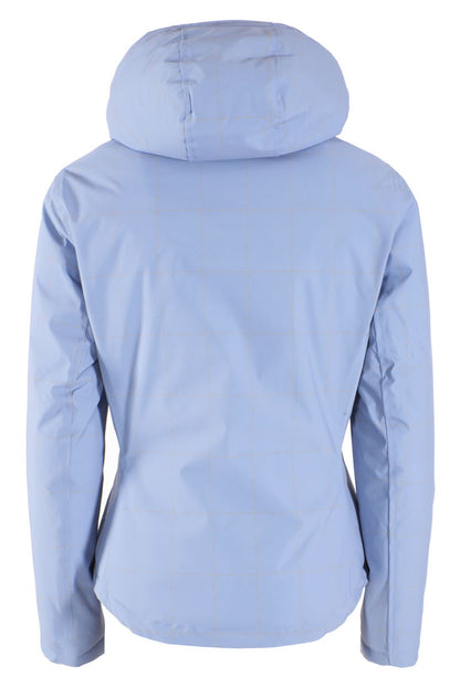 Yes Zee Giubbino da donna in softshell con cappuccio J028 Q400 0633 azzurro polvere