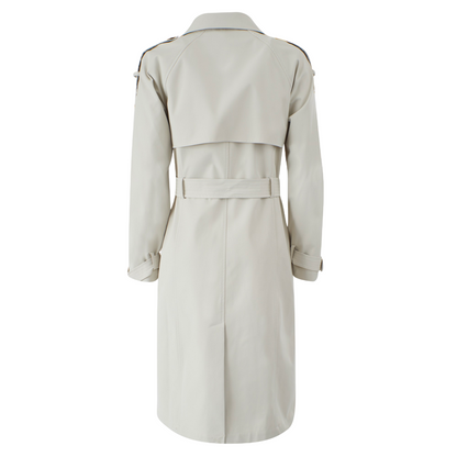 Yes Zee Trench da donna doppiopetto con cintura O402 KZ00 ecru