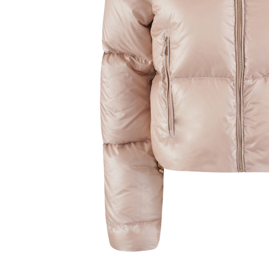 Yes Zee giubbotto corto da ragazza con collo alto J059/O1JJ 0260 beige rosato