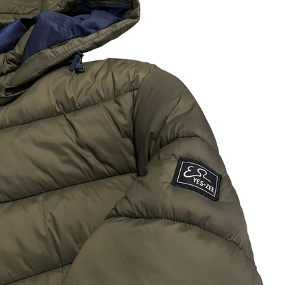 Yes Zee giubbotto trapuntato con cappuccio da ragazzo J838/QFJJ 0905 verde militare