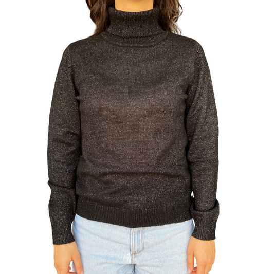 Yes Zee maglioncino da donna con collo dolcevita M058 0801 nero
