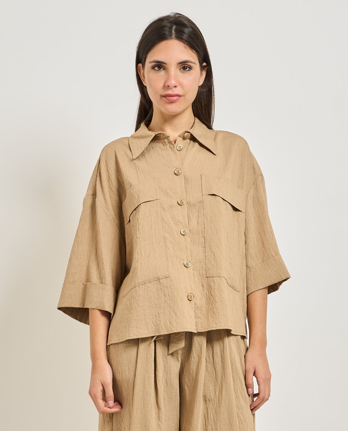 Yes Zee Giacca Camicia Donna Fango - 1731 G210 EV00 0298