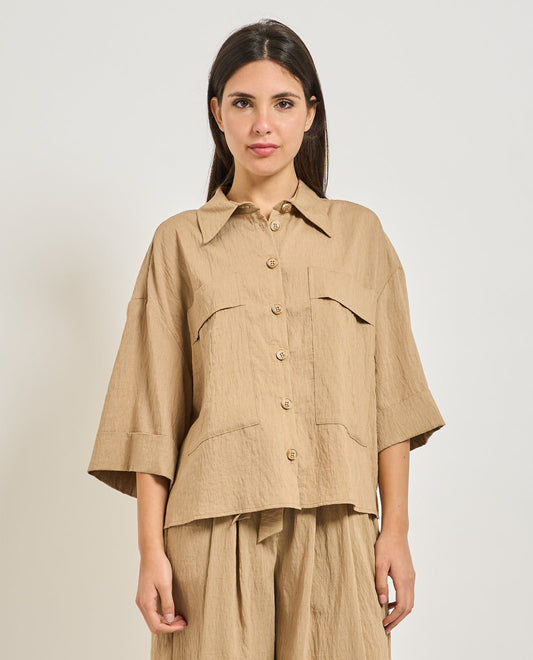 Yes Zee Giacca Camicia Donna Fango - 1731 G210 EV00 0298