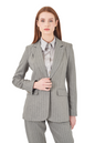 Yes Zee Chalk Striped Jacket 1404 G015 2819 Grey - Italian Elegance and Style