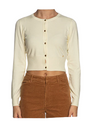 Yes Zee Women's Round Neck Short Sleeve Button Cardigan 1039-M001-0222 Gold