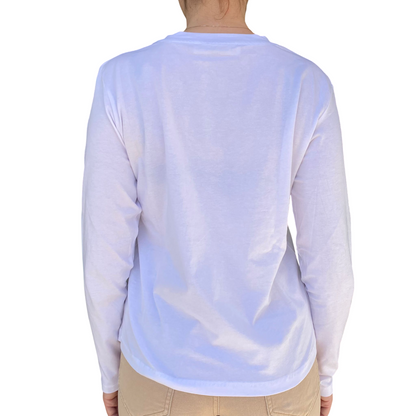 Yes Zee Maglietta Donna 1461 con Brillantini – T-Shirt Gesso