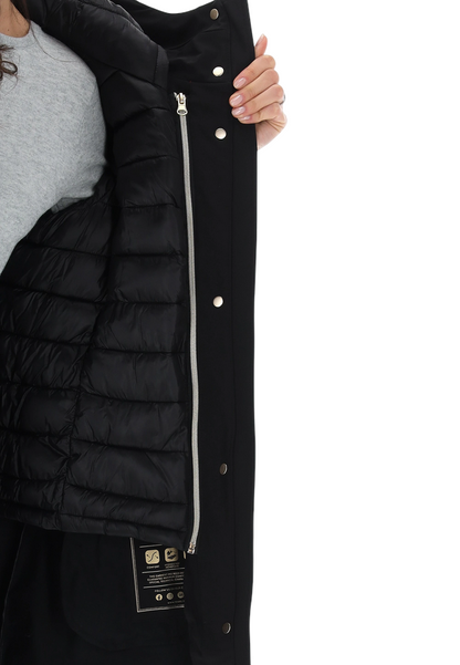 Yes Zee Women's Parka 1659 O069 0801 Black – Elegant Padded Jacket