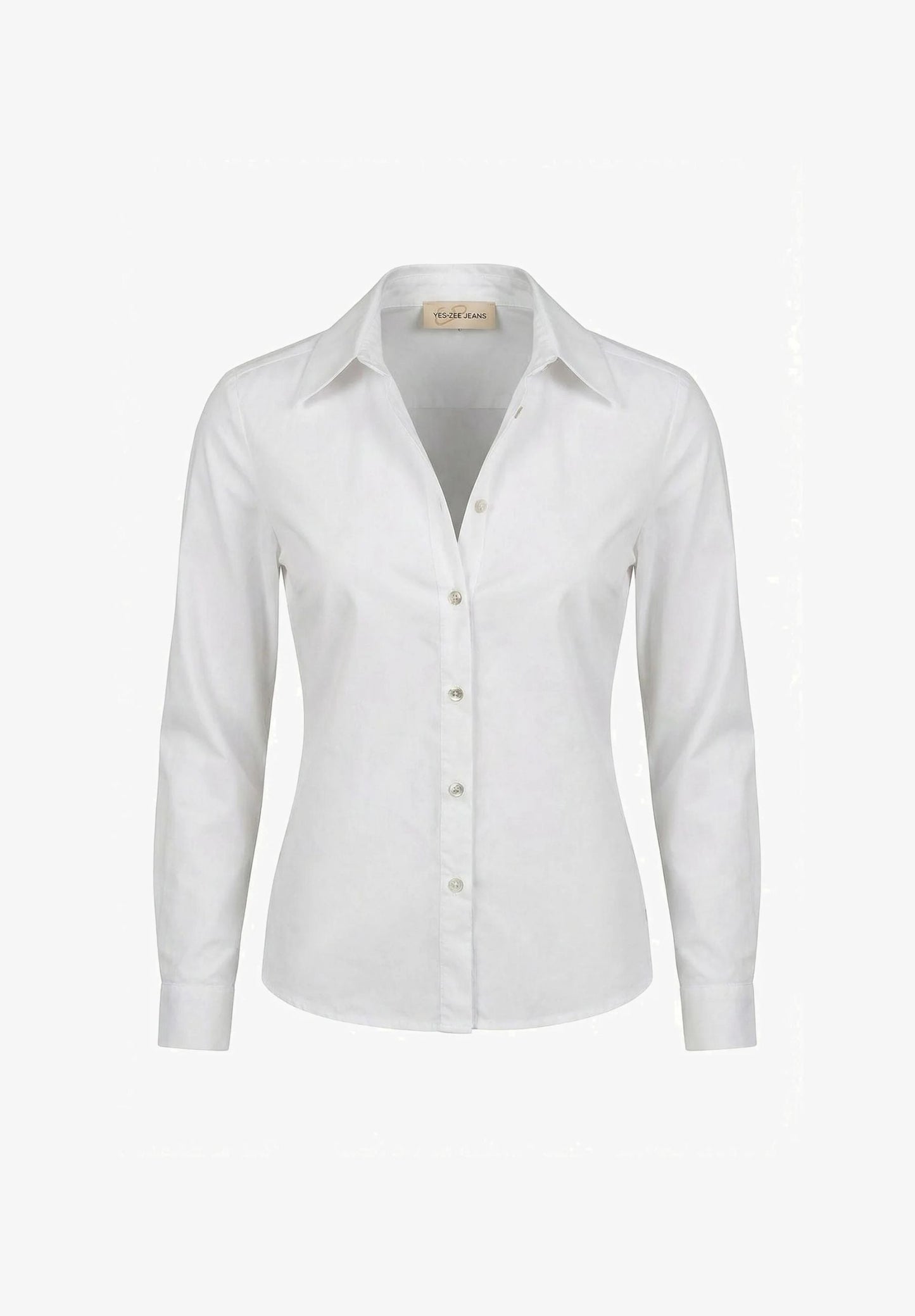 Yes Zee Camicia Donna Manica Lunga Bianca - C407 ED00 0107