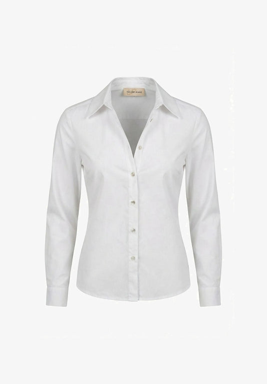 Yes Zee Camicia Donna Manica Lunga Bianca - C407 ED00 0107