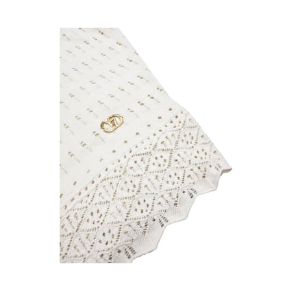 Yes Zee Maglia Corta Donna Allaccio Coulisse M446/BR00 Gesso