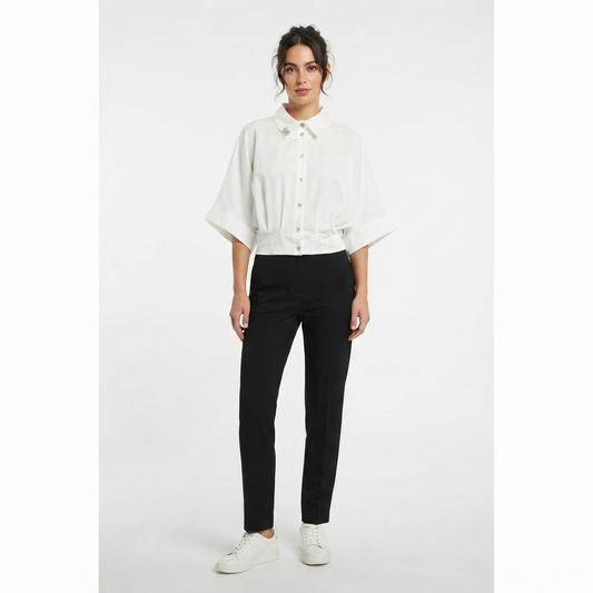 Relish Camicia kimono TRADY maniche tre quarti RDP2603207054 bianca