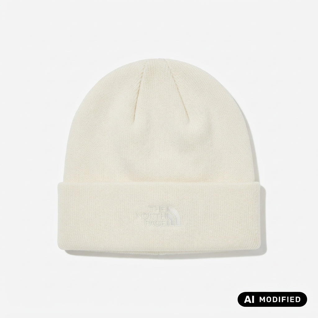 The North Face Norm Beanie NF0A5FW1QLI Unisex Latte - Berretto con Risvolto